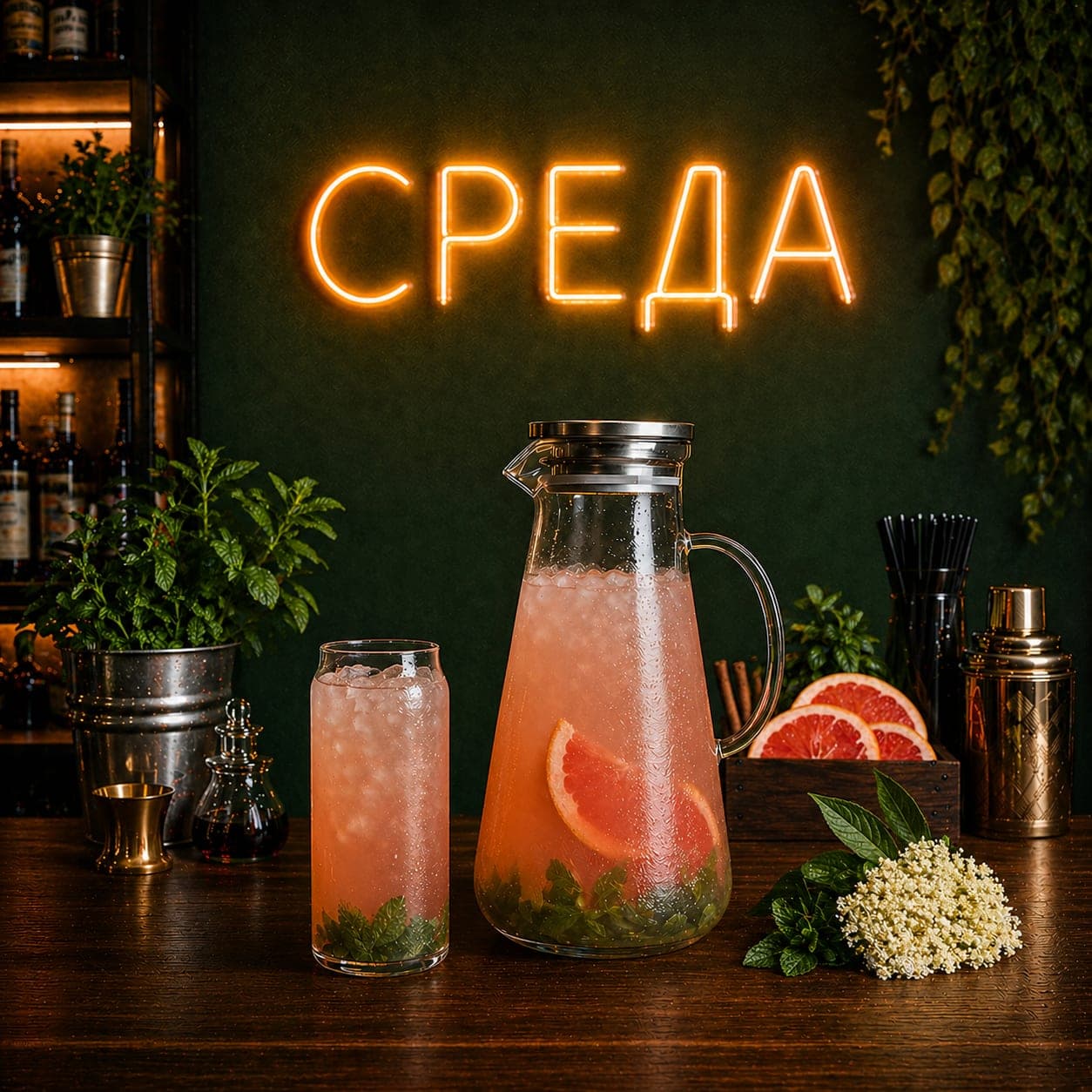 Лимонад Грейпфрут-Бузина