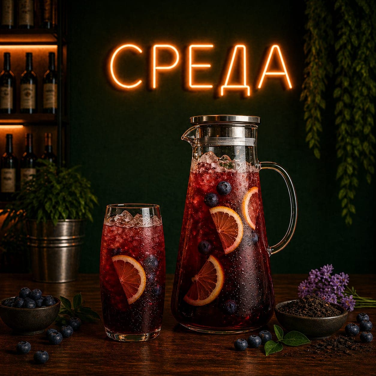 Холодный чай Черника-Голубика