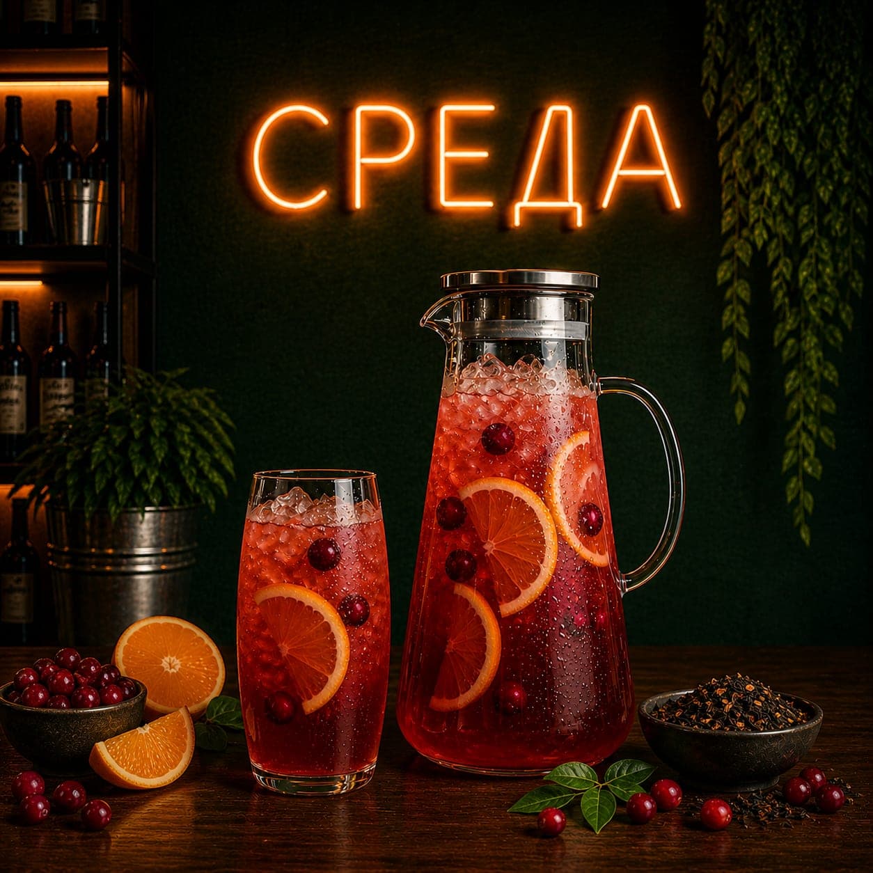 Холодный чай Клюква-Апельсин